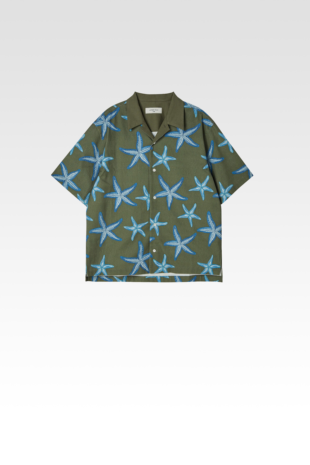 스타피쉬 오픈카라 하프 셔츠 (카키)